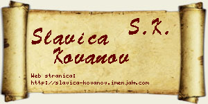 Slavica Kovanov vizit kartica